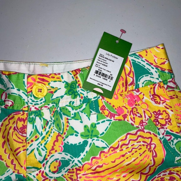 Lilly Pulitzer NWT 🦄 Walsh Shorts Pop Goes the Lemur Size 00 - Picture 9 of 12